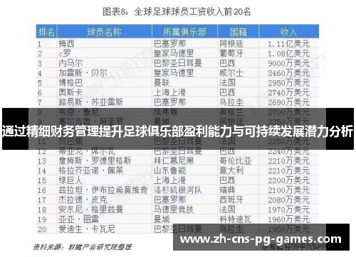 通过精细财务管理提升足球俱乐部盈利能力与可持续发展潜力分析 通过精细财务管理提升足球俱乐部盈利能力与可持续发展潜力分析